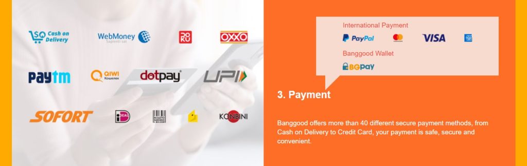 payment methods on banggood